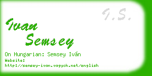 ivan semsey business card
